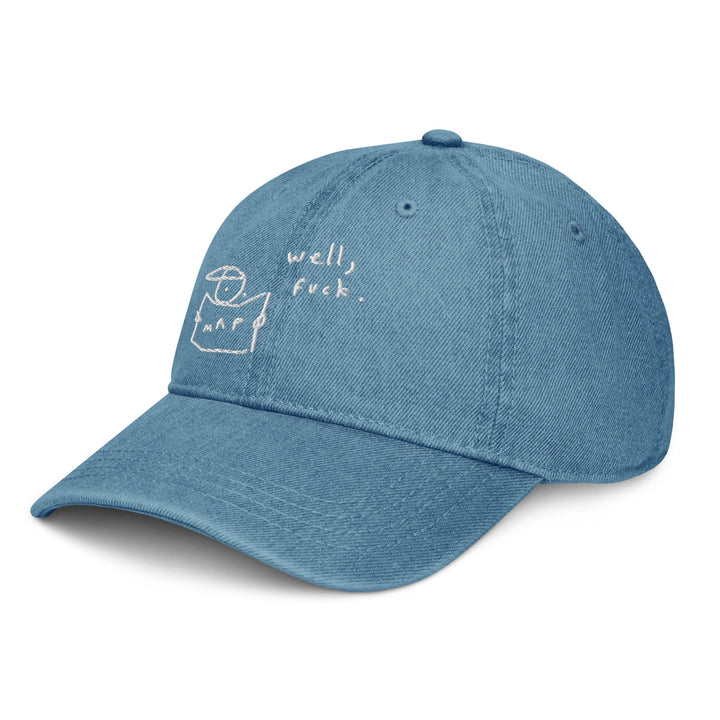 'Well, Fuck' Denim Cap - The Fun Shop by Tegan