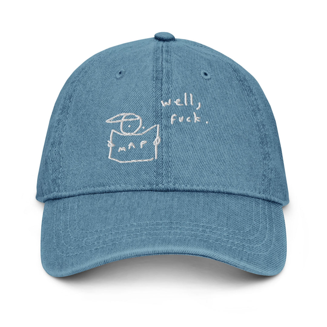 'Well, Fuck' Denim Cap - The Fun Shop by Tegan