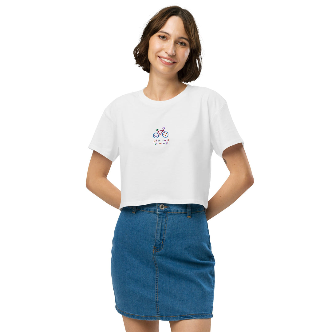 'What Could Go Wrong' Crop Tee - THE FUN SHOP by Tegan