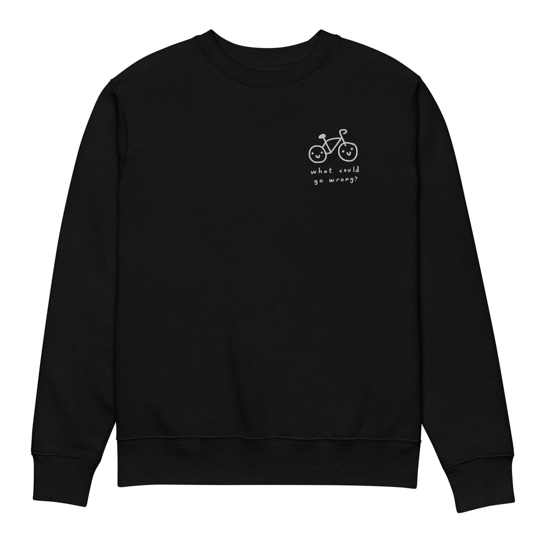 'What Could Go Wrong' Embroidered Eco Sweatshirt - The Fun Shop by Tegan