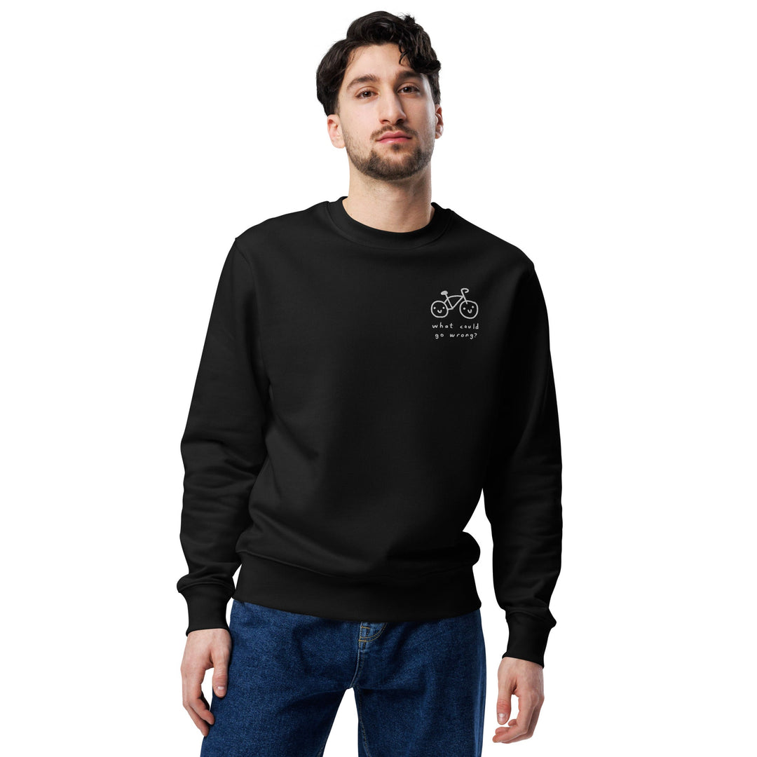 'What Could Go Wrong' Embroidered Eco Sweatshirt - The Fun Shop by Tegan