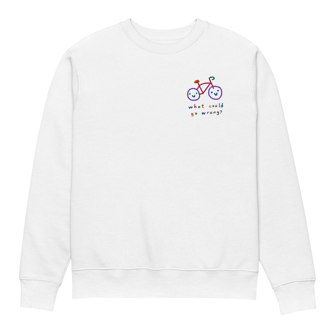 'What Could Go Wrong' Embroidered Eco Sweatshirt - THE FUN SHOP by Tegan