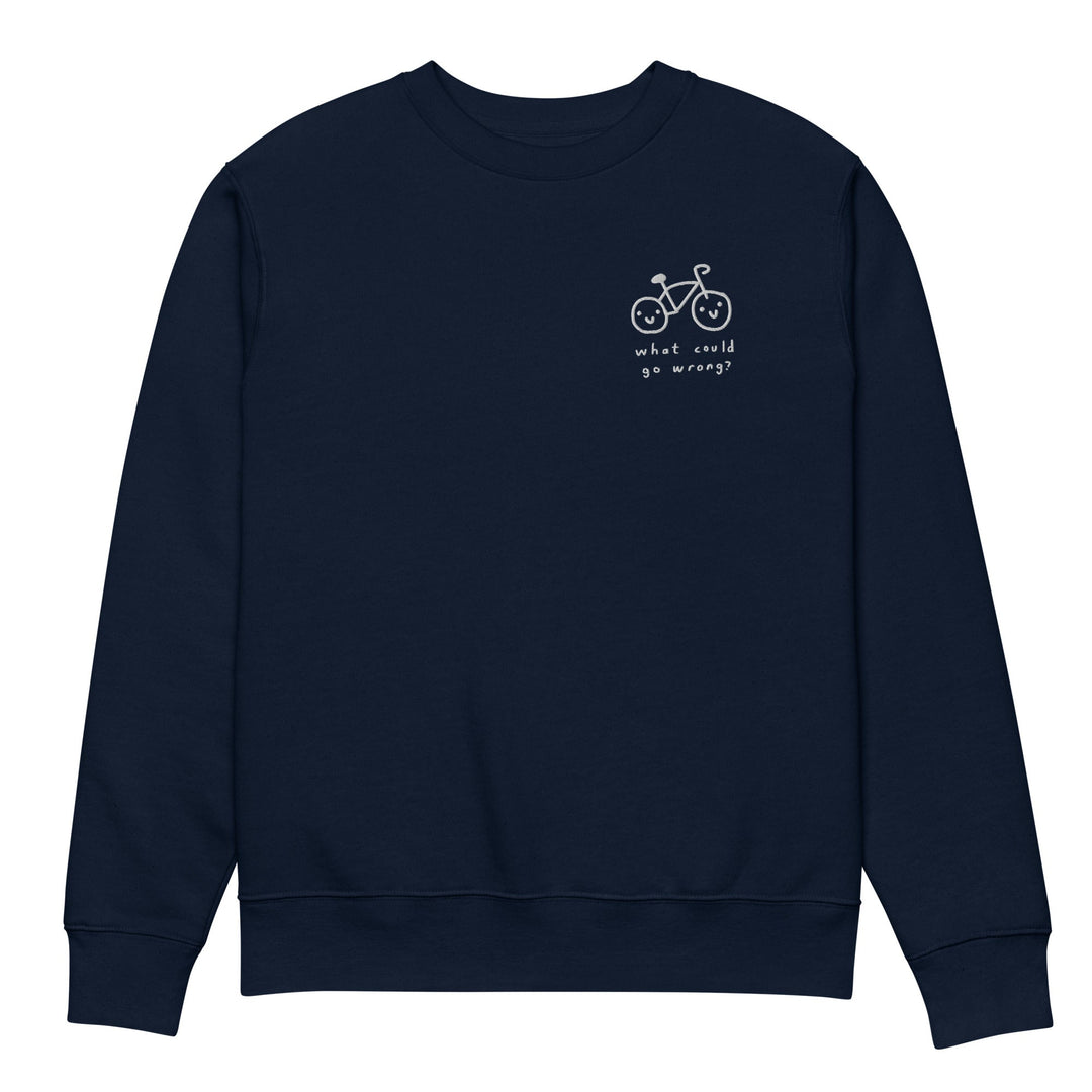 'What Could Go Wrong' Embroidered Eco Sweatshirt - The Fun Shop by Tegan