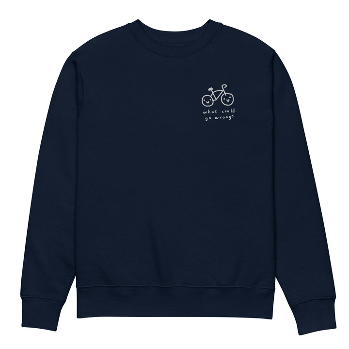 'What Could Go Wrong' Embroidered Eco Sweatshirt - The Fun Shop by Tegan