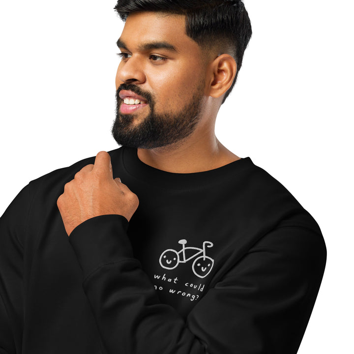 'What Could Go Wrong' Embroidered Organic Sweatshirt - The Fun Shop by Tegan