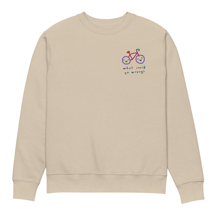 'What Could Go Wrong' Embroidered Organic Sweatshirt - The Fun Shop by Tegan