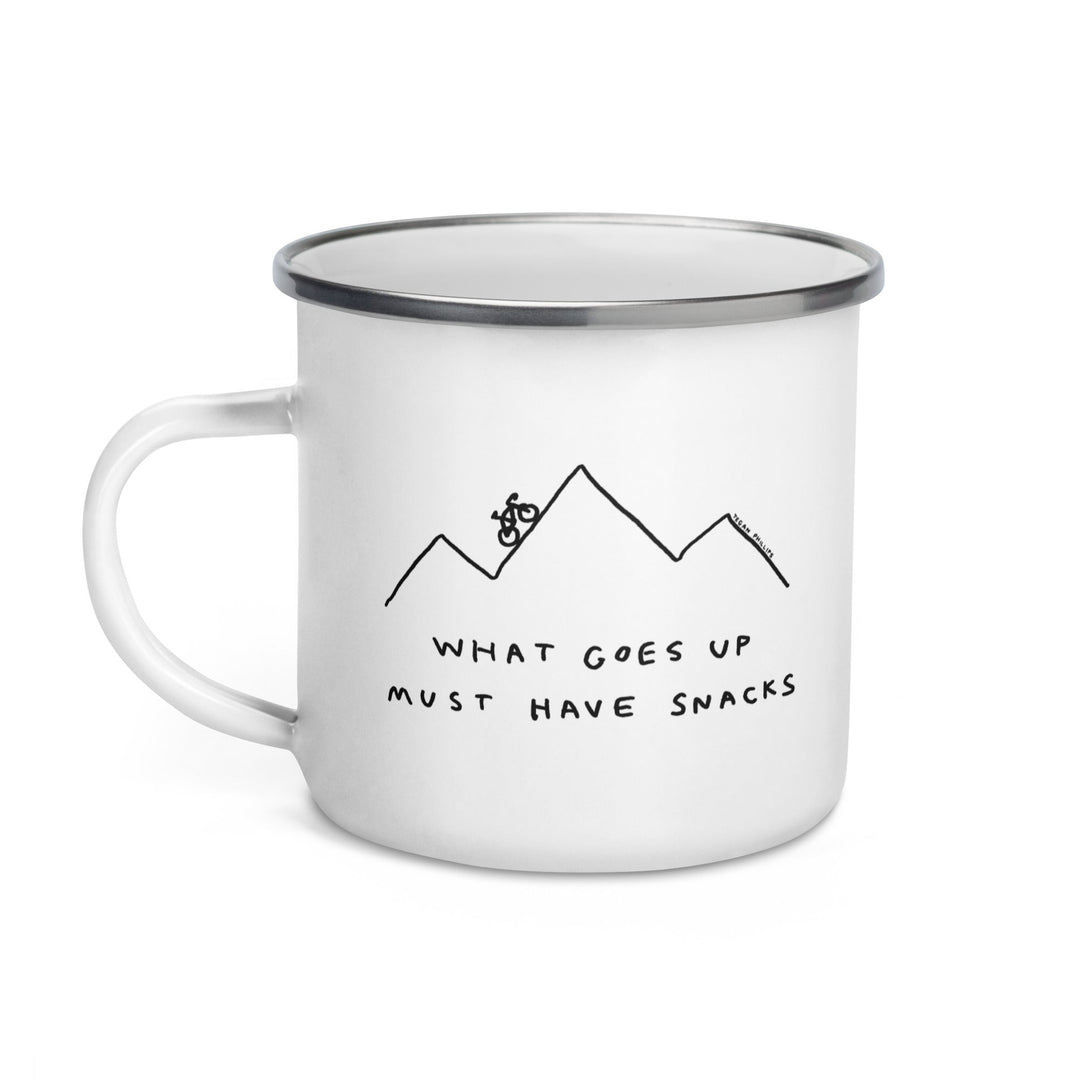 'What Goes Up Must Have Snacks' Camping Mug - THE FUN SHOP by Tegan