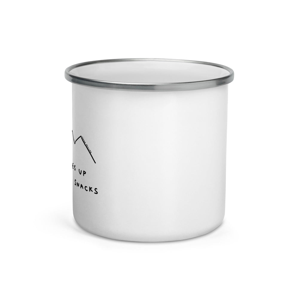 'What Goes Up Must Have Snacks' Camping Mug - THE FUN SHOP by Tegan