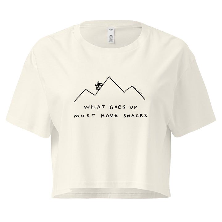 'What Goes Up Must Have Snacks' Crop Tee - THE FUN SHOP by Tegan