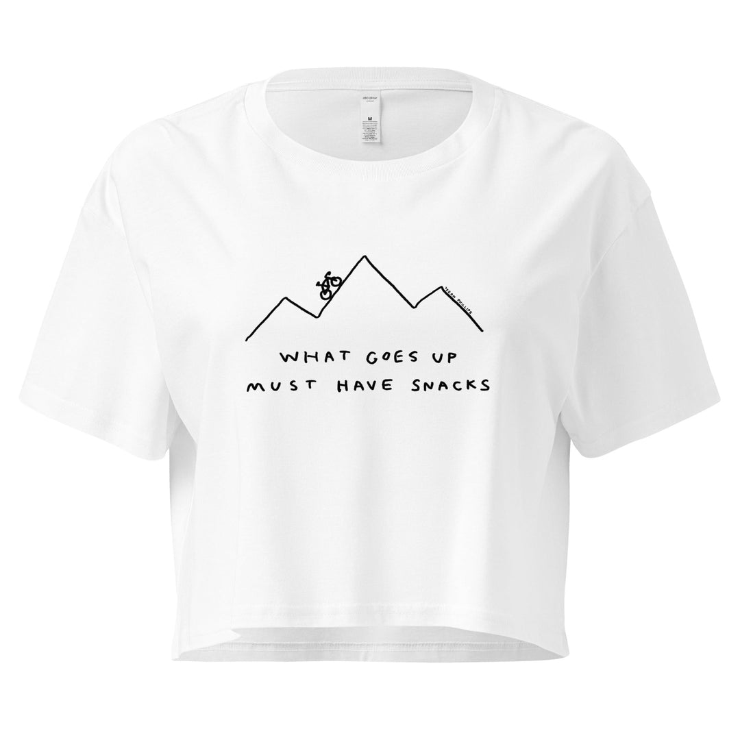 'What Goes Up Must Have Snacks' Crop Tee - THE FUN SHOP by Tegan