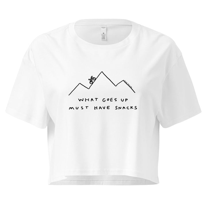 'What Goes Up Must Have Snacks' Crop Tee - THE FUN SHOP by Tegan