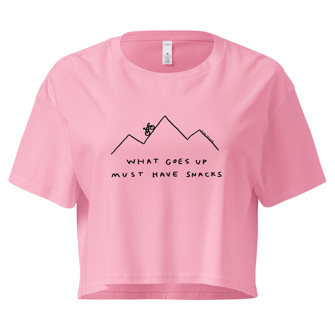 'What Goes Up Must Have Snacks' Crop Tee - THE FUN SHOP by Tegan