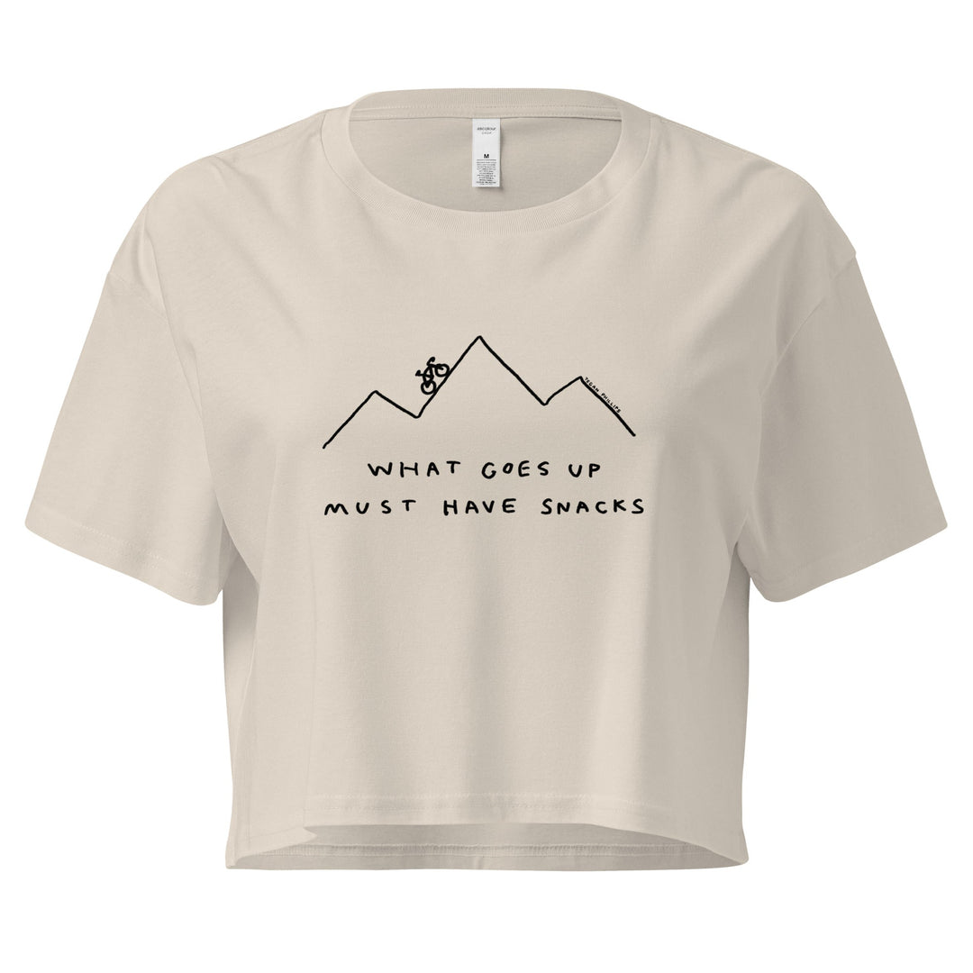'What Goes Up Must Have Snacks' Crop Tee - THE FUN SHOP by Tegan
