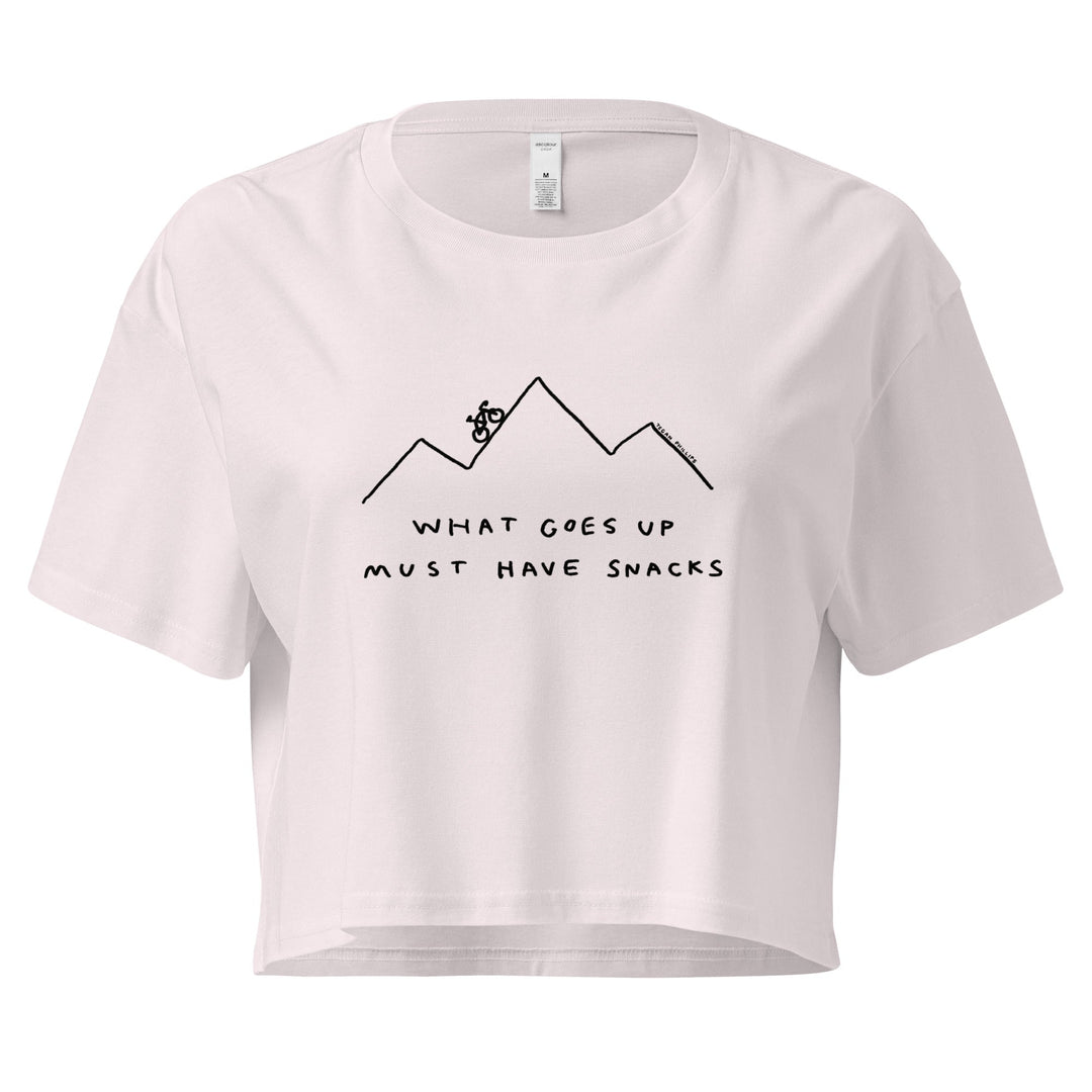 'What Goes Up Must Have Snacks' Crop Tee - THE FUN SHOP by Tegan