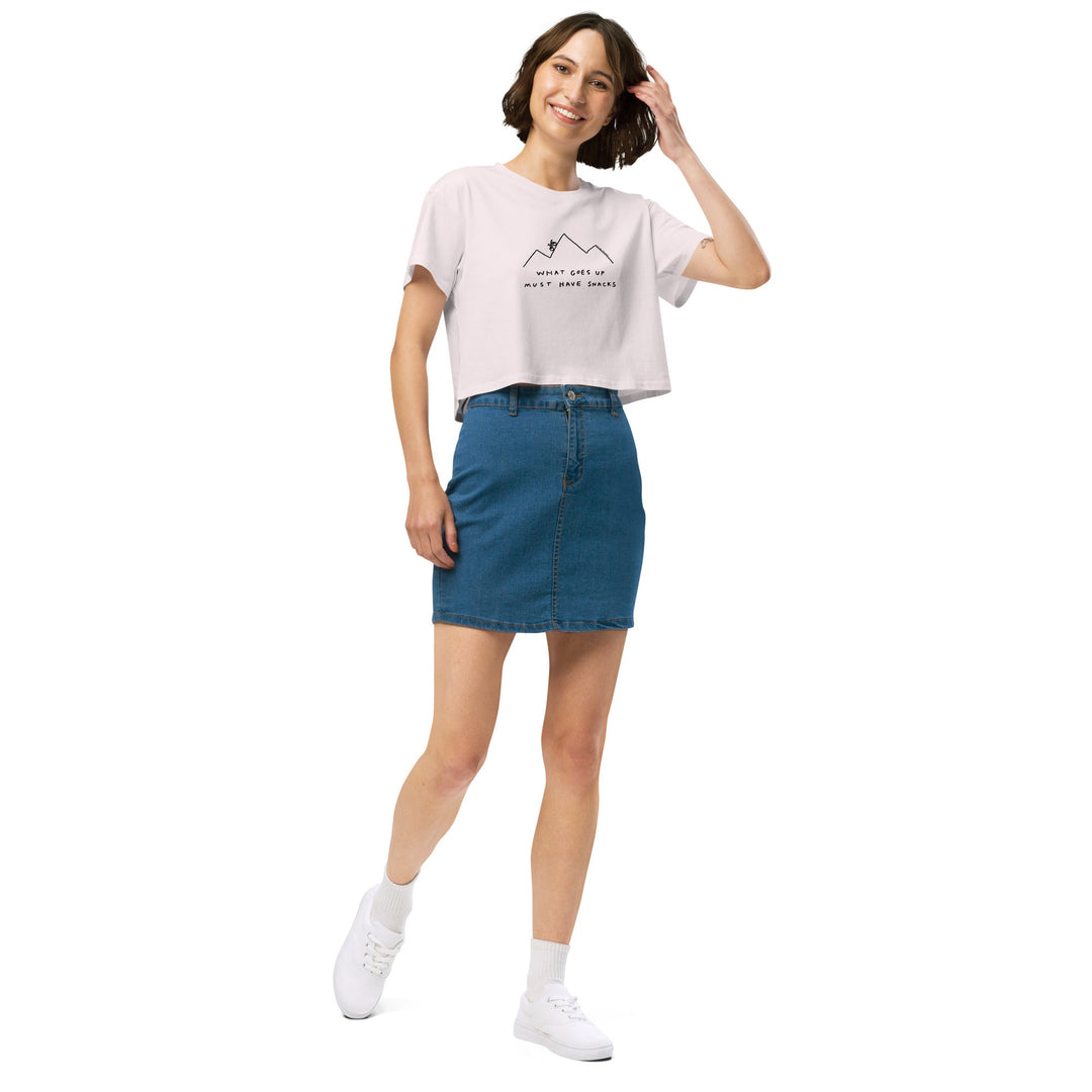 'What Goes Up Must Have Snacks' Crop Tee - THE FUN SHOP by Tegan