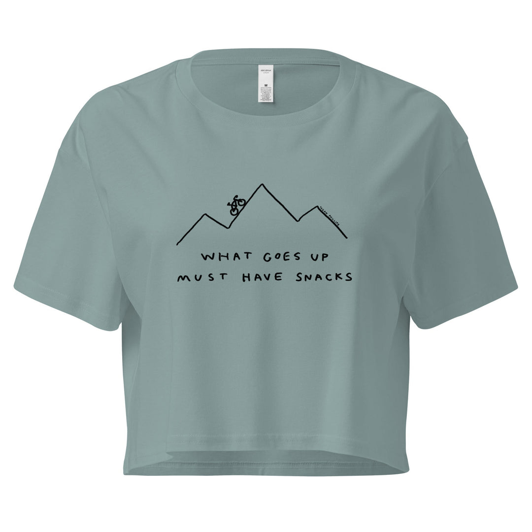 'What Goes Up Must Have Snacks' Crop Tee - THE FUN SHOP by Tegan