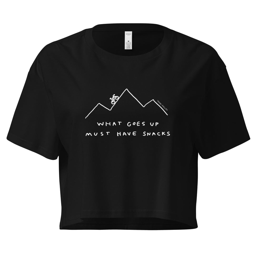 'What Goes Up Must Have Snacks' Crop Tee - THE FUN SHOP by Tegan