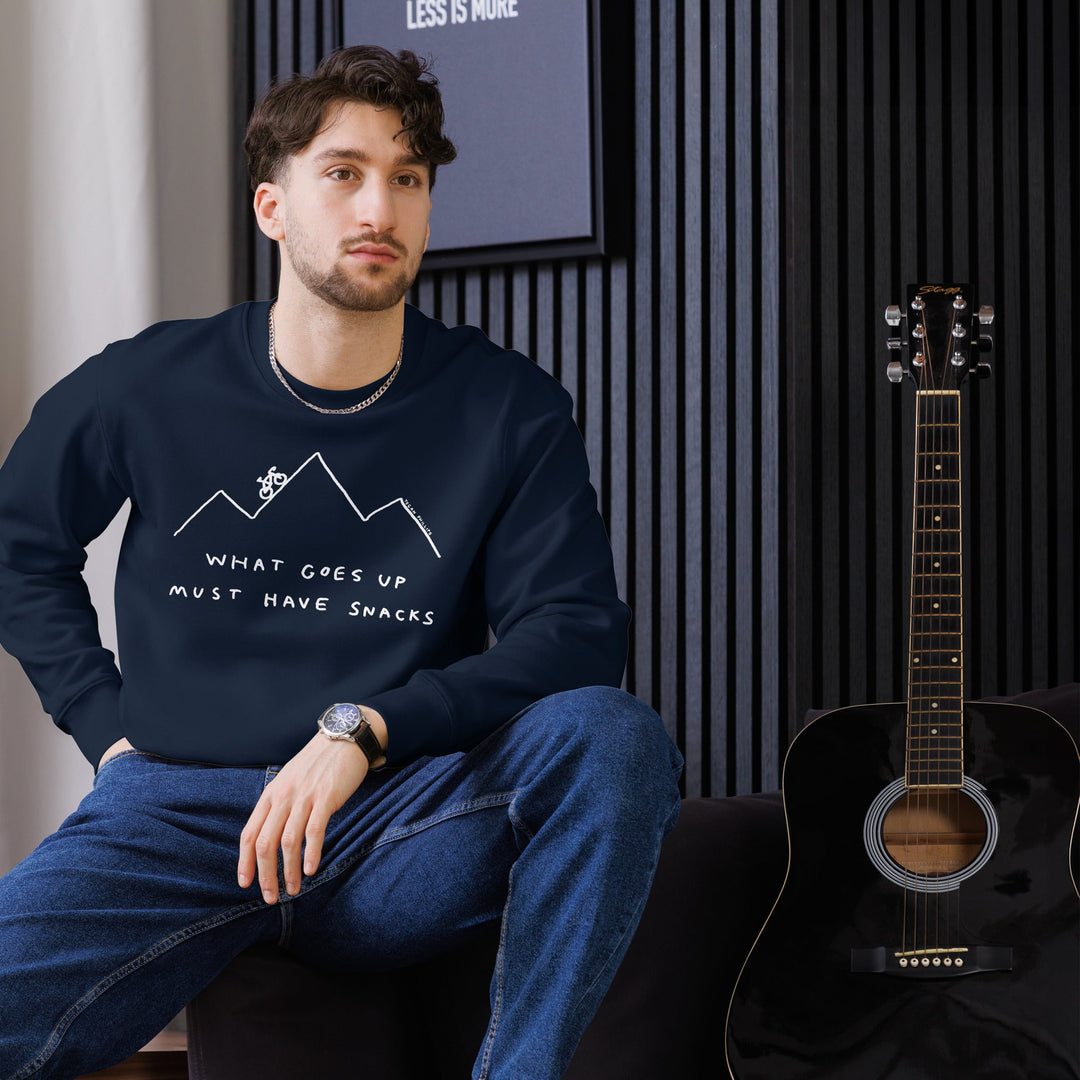 'What Goes Up Must Have Snacks' Organic Cotton Sweatshirt - The Fun Shop by Tegan