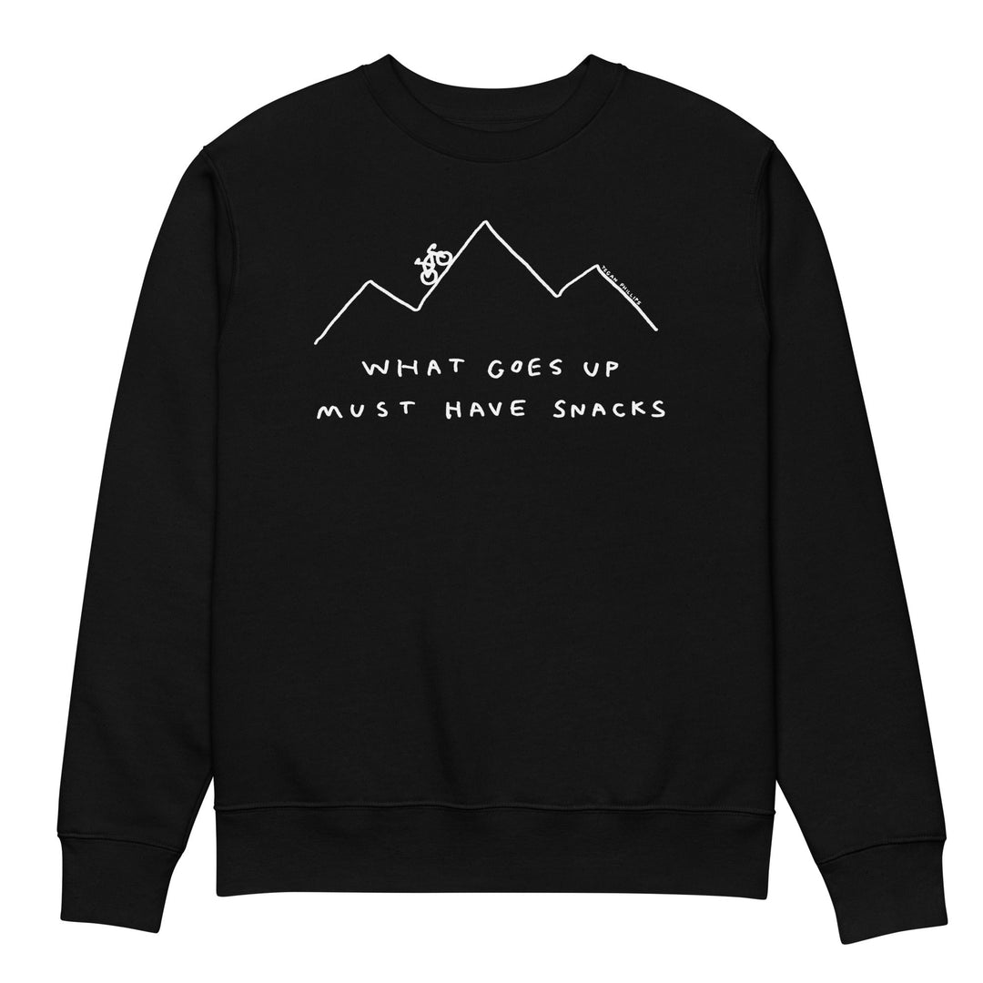 'What Goes Up Must Have Snacks' Organic Cotton Sweatshirt - The Fun Shop by Tegan