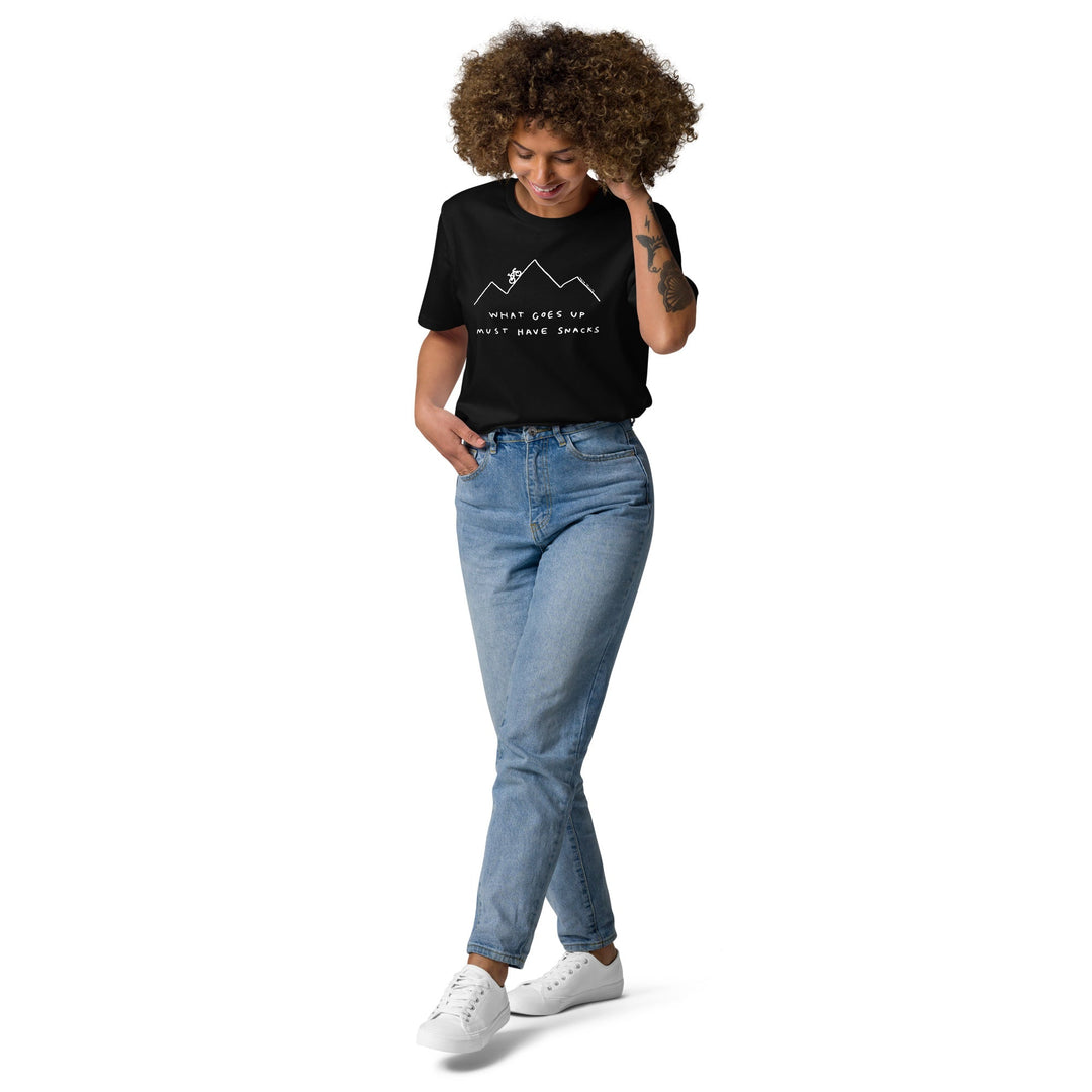 'What Goes Up Must Have Snacks' Organic Cotton Tee - THE FUN SHOP by Tegan