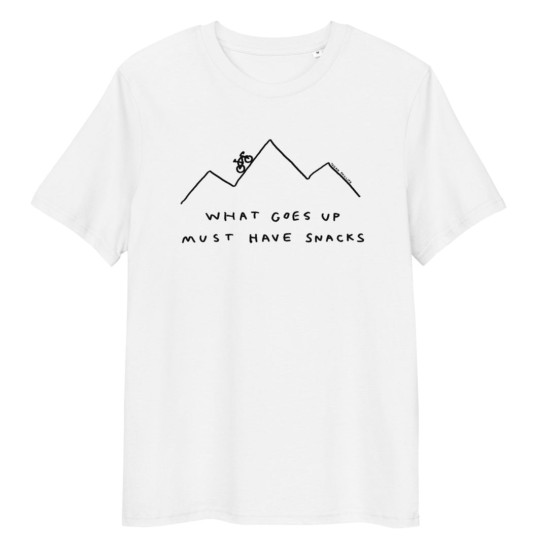 'What Goes Up Must Have Snacks' Organic Cotton Tee - THE FUN SHOP by Tegan