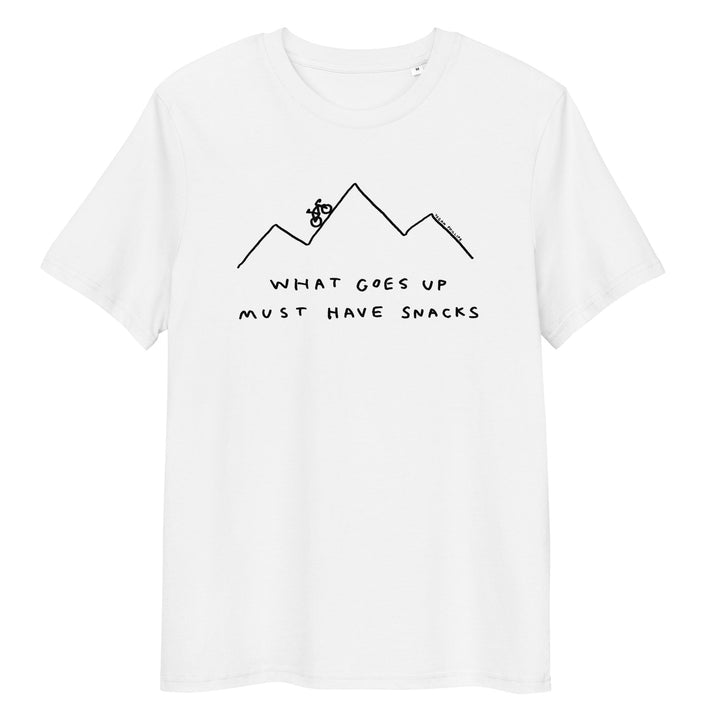 'What Goes Up Must Have Snacks' Organic Cotton Tee - THE FUN SHOP by Tegan