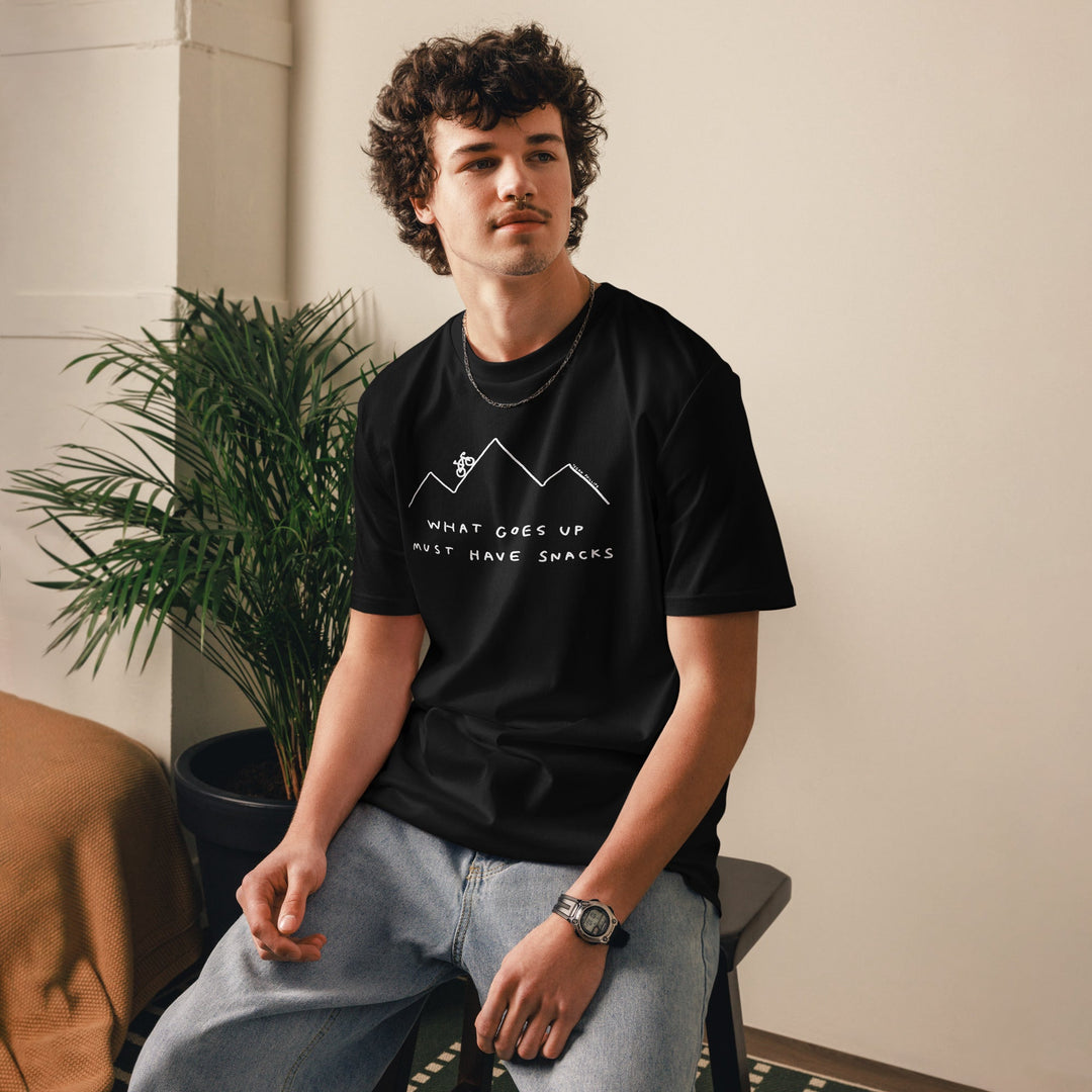 'What Goes Up Must Have Snacks' Organic Cotton Tee - THE FUN SHOP by Tegan