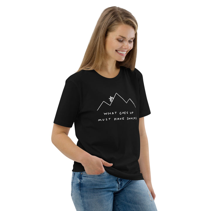 'What Goes Up Must Have Snacks' Organic Cotton Tee - THE FUN SHOP by Tegan