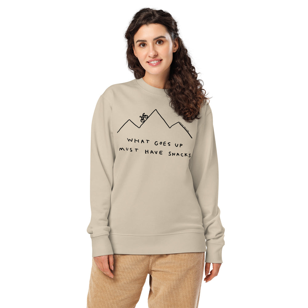 'What Goes Up Must Have Snacks' Organic Sweatshirt - The Fun Shop by Tegan