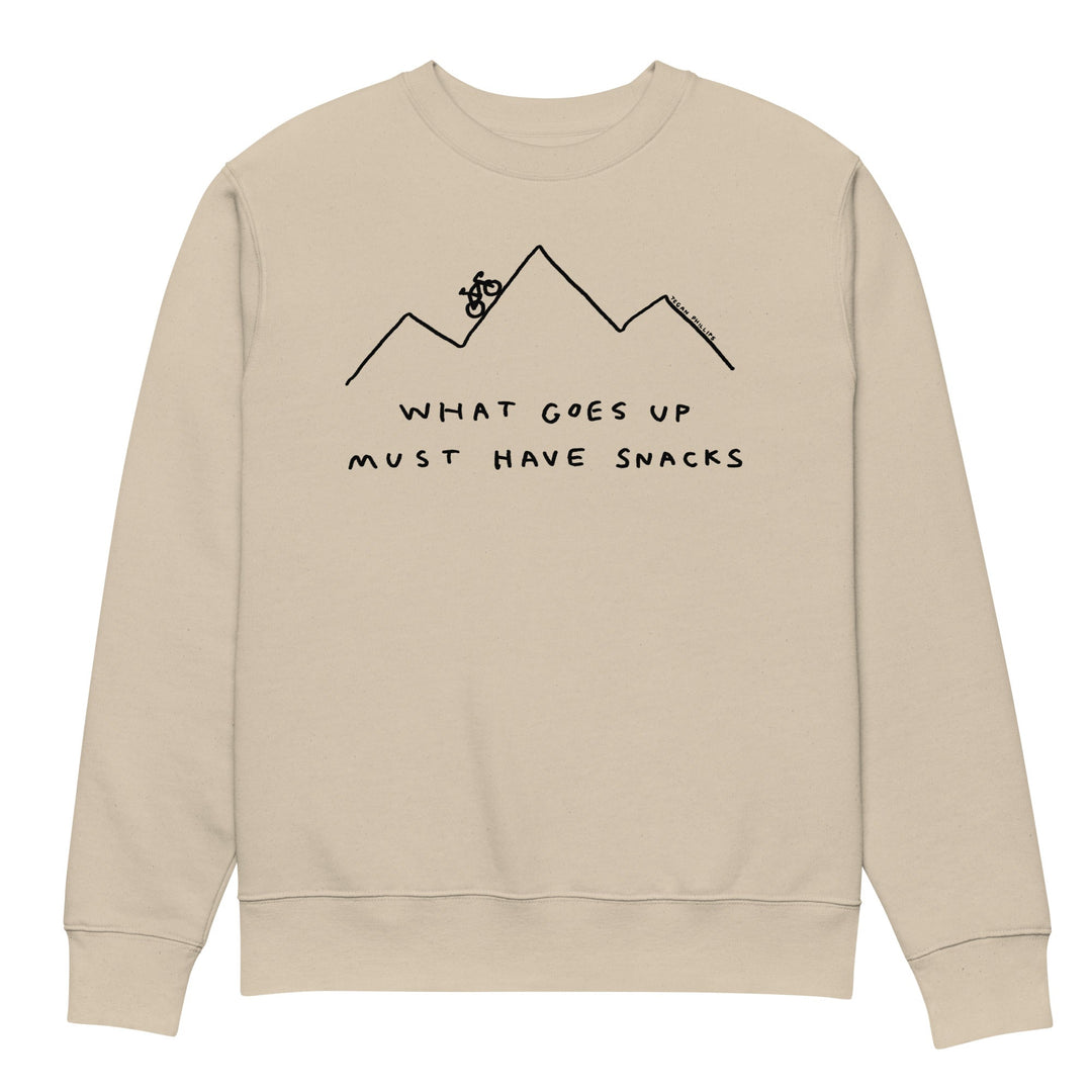 'What Goes Up Must Have Snacks' Organic Sweatshirt - The Fun Shop by Tegan