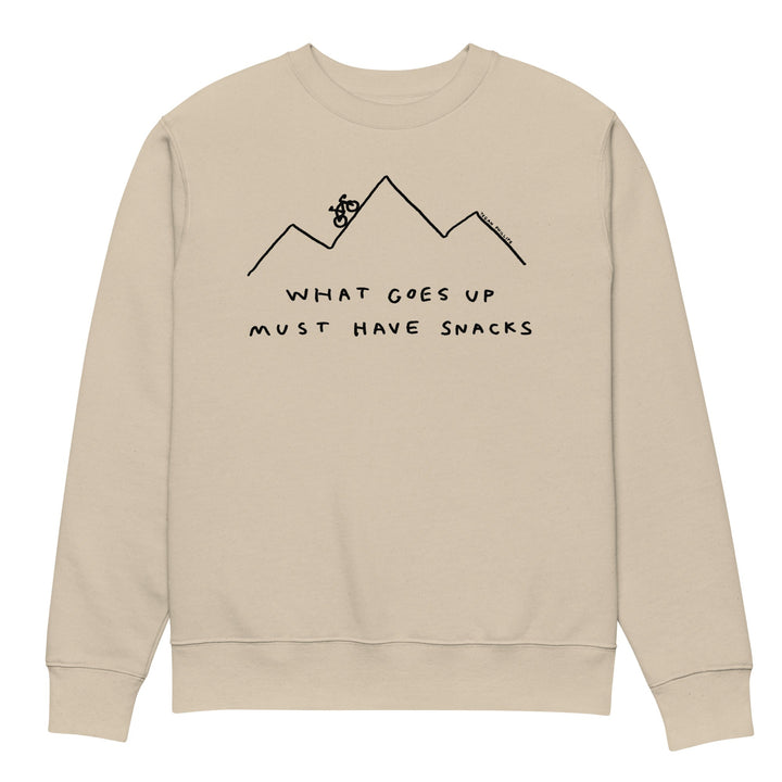 'What Goes Up Must Have Snacks' Organic Sweatshirt - The Fun Shop by Tegan