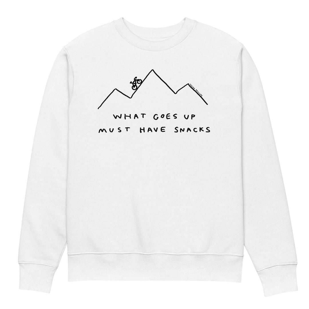 'What Goes Up Must Have Snacks' Organic Sweatshirt - The Fun Shop by Tegan