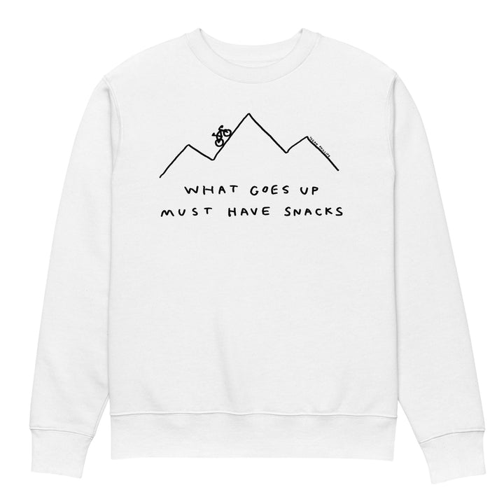 'What Goes Up Must Have Snacks' Organic Sweatshirt - The Fun Shop by Tegan