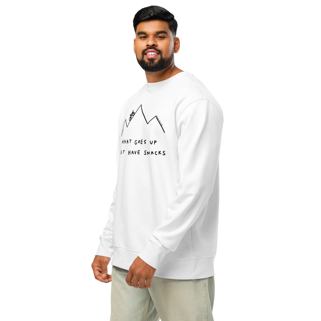 'What Goes Up Must Have Snacks' Organic Sweatshirt - The Fun Shop by Tegan