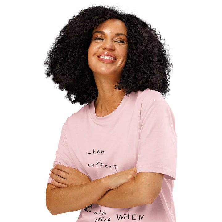 'When Coffee' Organic Cotton Tee - THE FUN SHOP by Tegan
